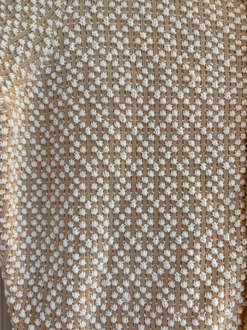 Sandro Beige Cream Knit Polo Midi Dress - Picture 5 of 5